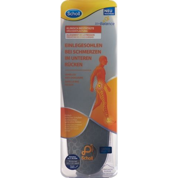 SCHOLL In-Balance insoles 42.5-45 lower back 2 pcs