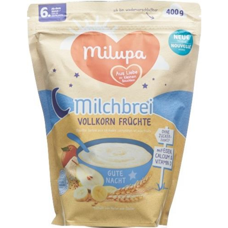 Milupa Goodnight teljes kiőrlésű gyümölcsök 6 m + 400 g