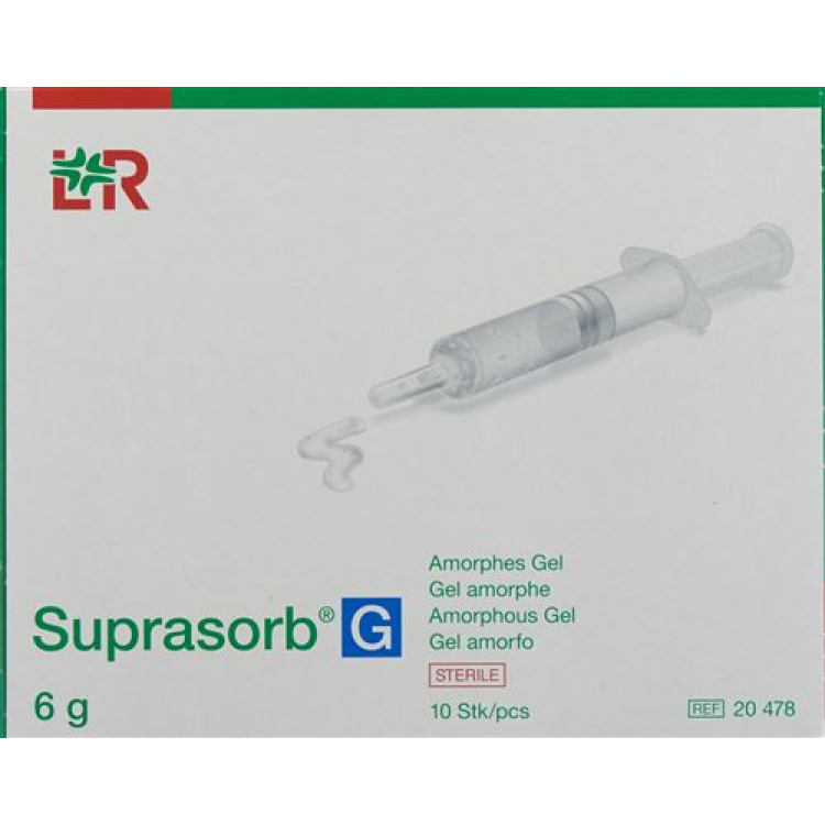 Suprasorb G Amorfne geel süstlaga 10 x 20 g