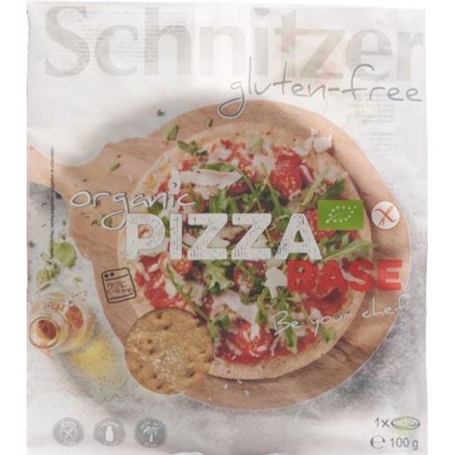 Schnitzer Organic Pizza base gluten free single pack 100g