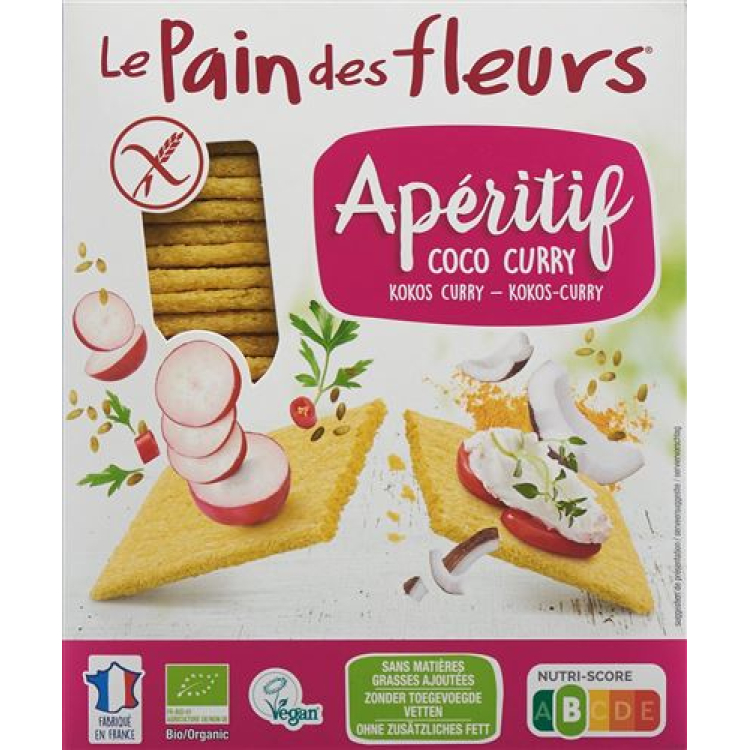 Flowers bread aperitif coconut and curry gluten-free 150 g