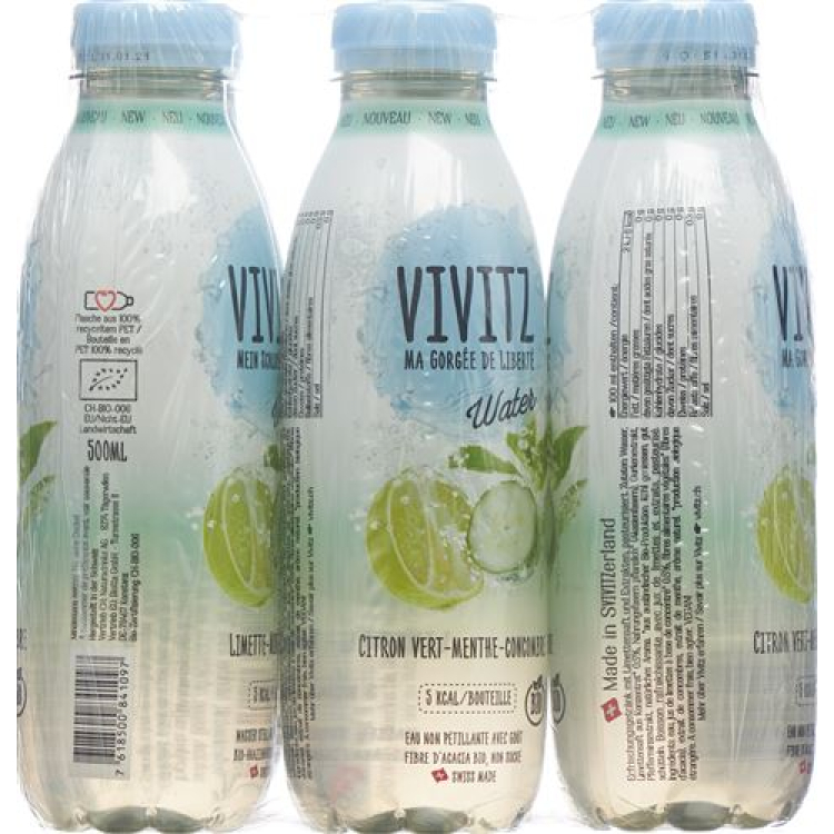 VIVITZ Water lime and mint cucumber 6 0.5 Fl lt