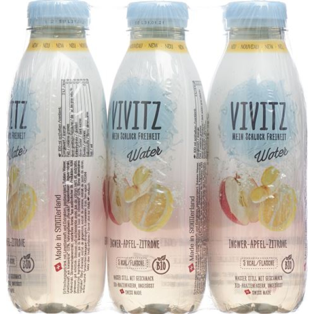 VIVITZ Water ginger-apple-lemon 6 Fl 0.5 lt