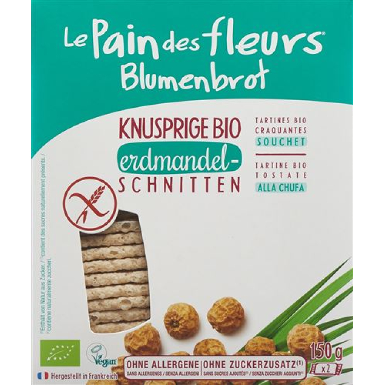 Blumenbrot Crispy slices of tiger nuts 150 g