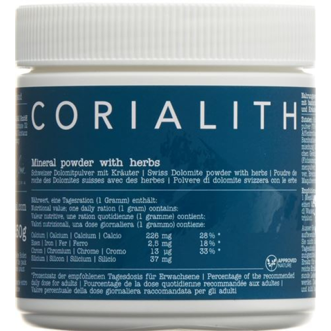 Corialith Swiss dolomite powder with herb Ds 70 g