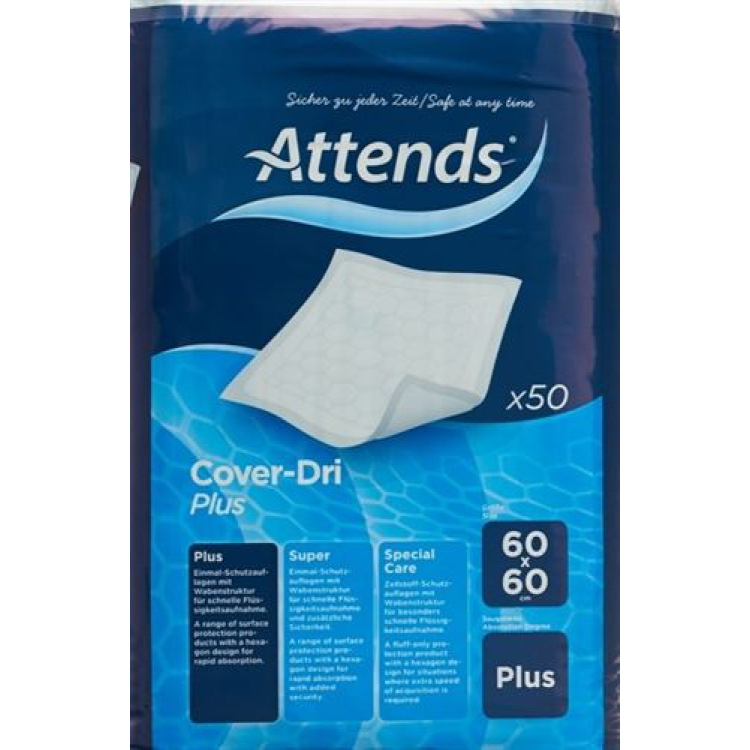 Attends Cover Dri Plus dokumendid 60x60cm Btl 50 tk