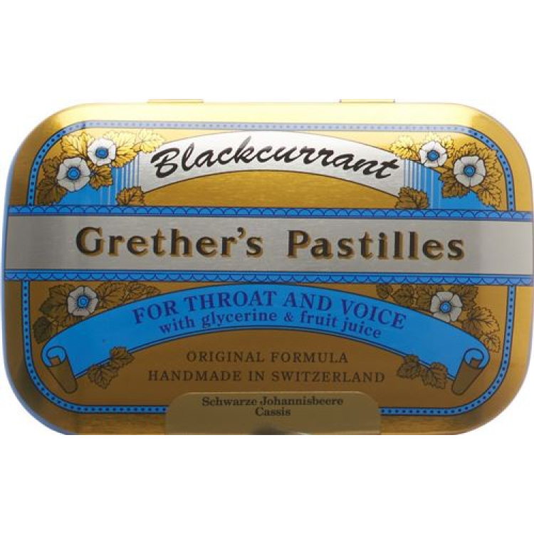 Grethers Blackcurrant lozenges Ds 110 ក្រាម។