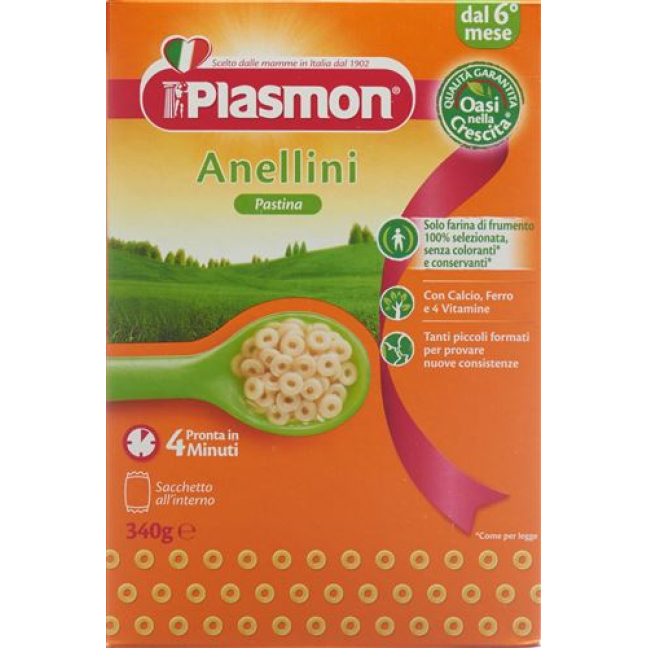 PLASMON pastine anellini 340 g