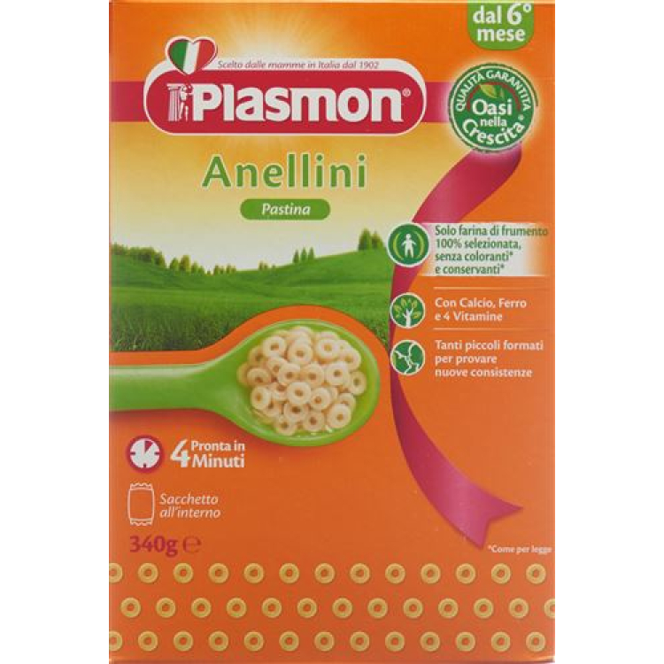 Pastina anellini PLASMON 340 g