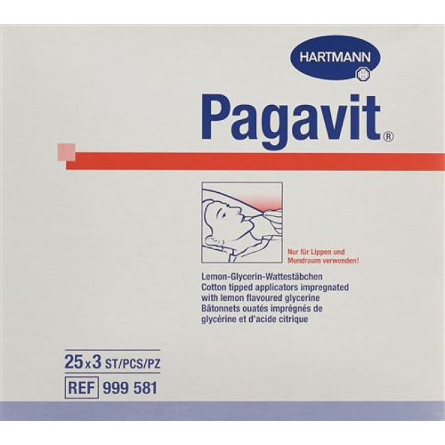 PAGAVIT Glyc cuidados orais sticks 25 sacos 3 peças