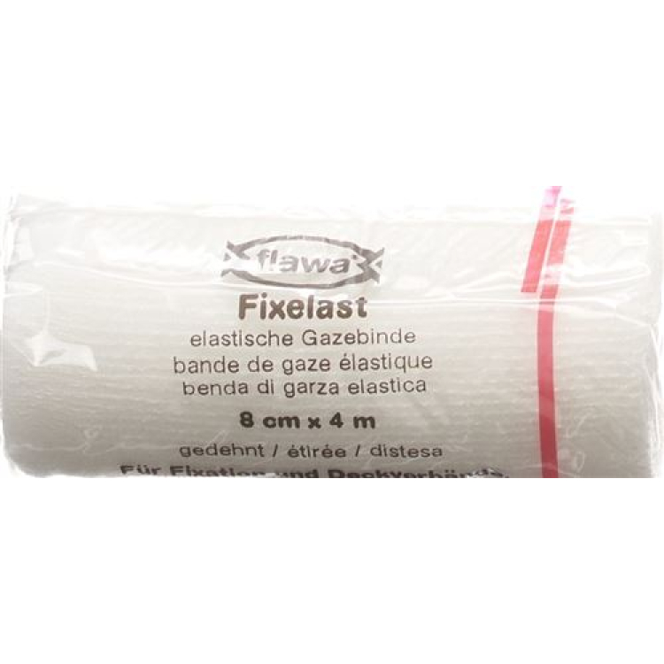 Flawa Fixelast ガーゼ包帯 4mx8cm ホワイト Cellux