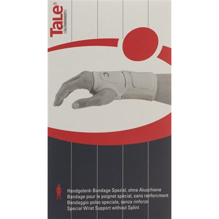 Tale Handgelenkbandage utan skena 15cm vit höger