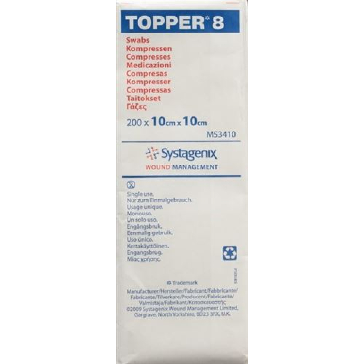 TOPPER 8 NW Compr 10x10cm unster 200 kos