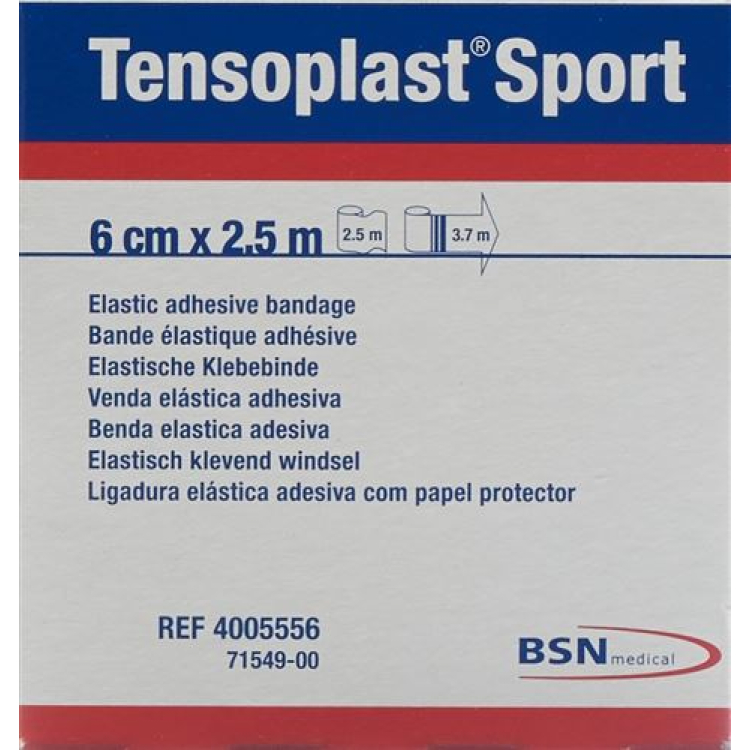 TENSOPLAST SPORT ელასტიური ლენტი 6cmx2.5m