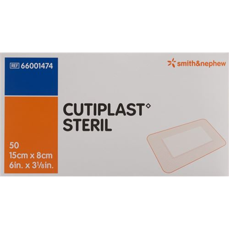 Cutiplast sterilna obloga za rane 15cmx8cm bela 50 kos