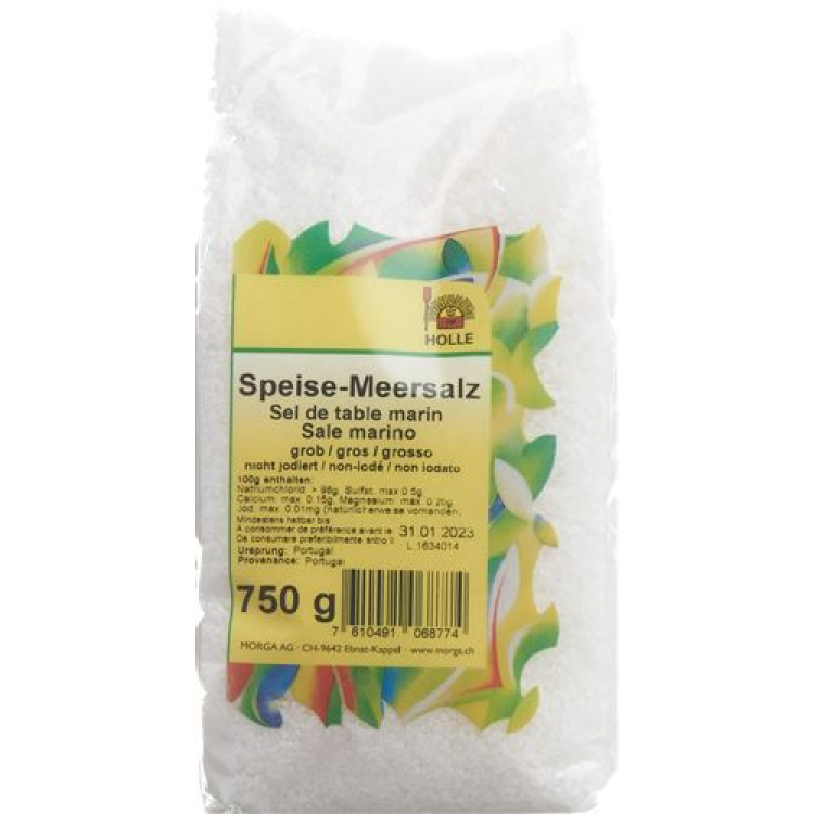 Morga jūros druska rupi bag 750 g