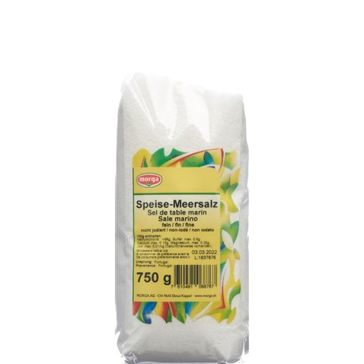 Morga фина морска сол 750 g bag