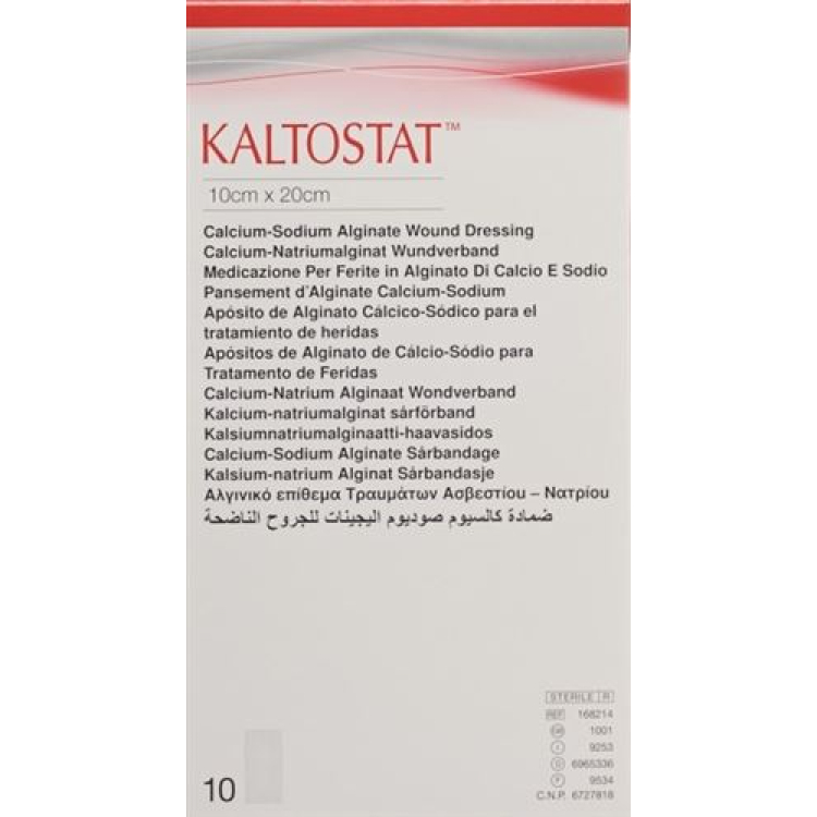 KALTOSTAT kompresai 10x20cm sterilūs 10 vnt