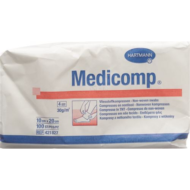 Medicomp Vlieskompr 10x20cm n st 100 pcs