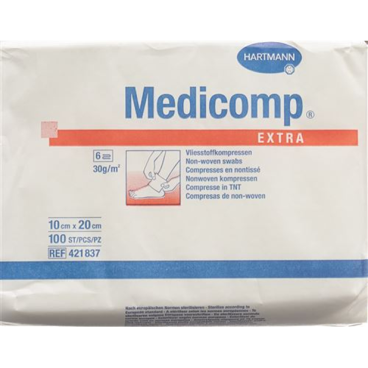 MEDICOMP EXTRA fleece compr 10x20cm n st 100 ədəd