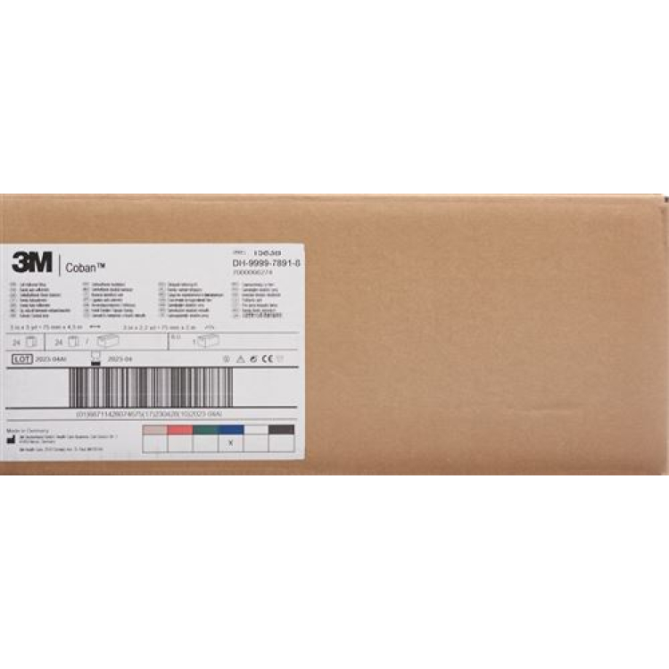 3M Coban Elastisch verband zelfklevend 7,6cmx4,57m blauw 24st