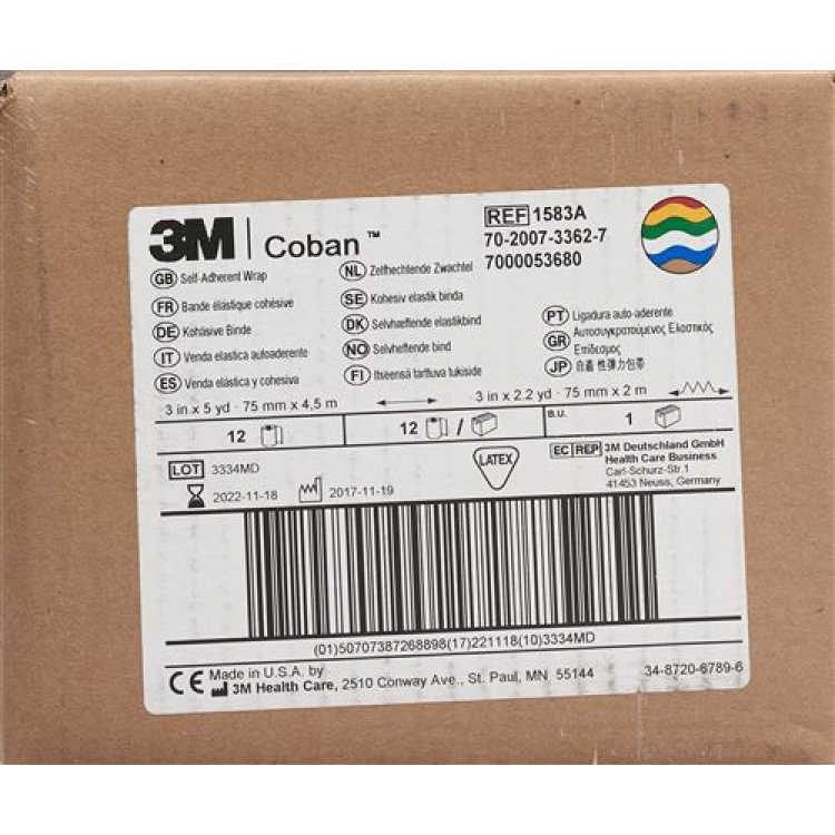 3M Coban Elastická bandáž samolepiaca 7,6 cm x 4,57 m rôzne 1