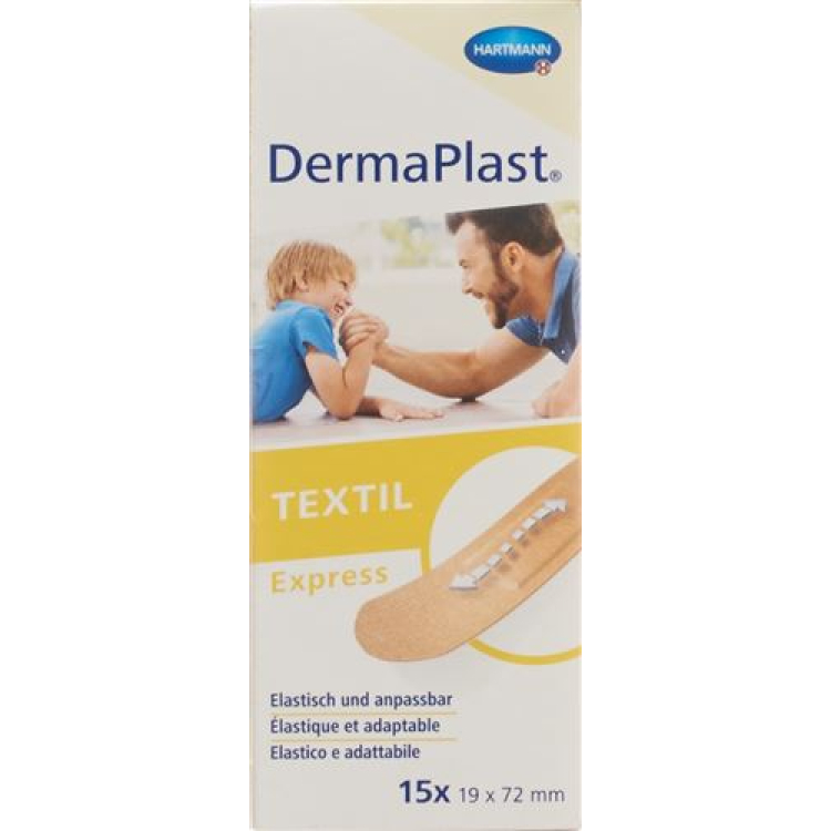 DermaPlast TEXTILE экспресс жолақтары 19x72мм 15 дана