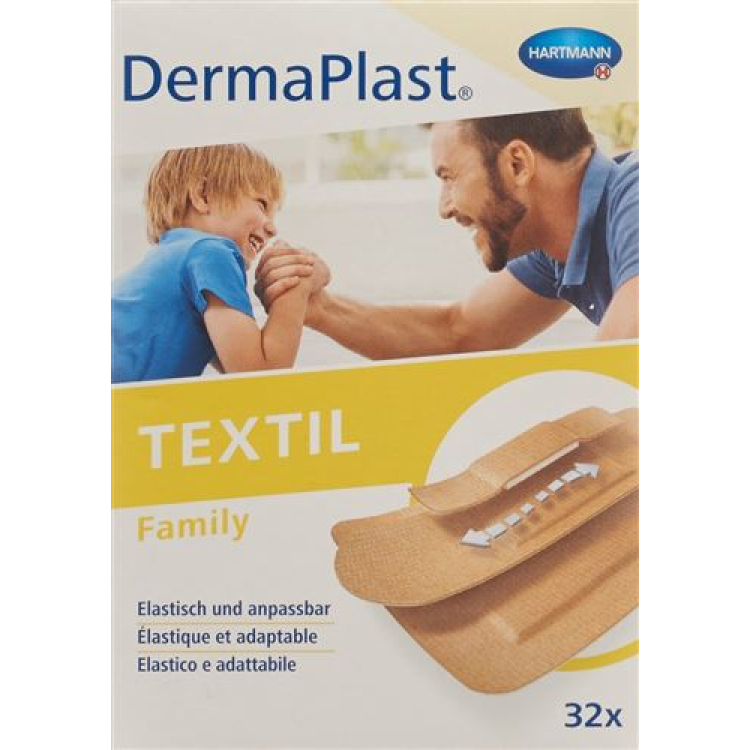 DermaPlast TEXTILE Family Strips ass 32 kos