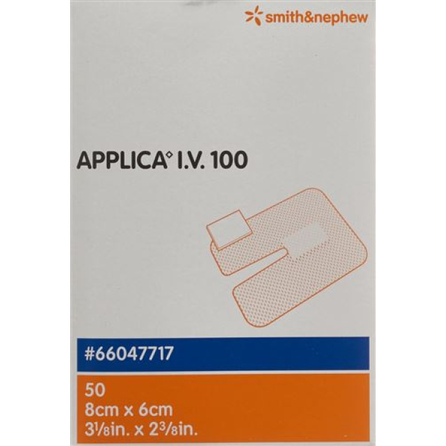 Applica i.v.100 kanyylikiinnitys 8x6cm tyynyllä 50 kpl
