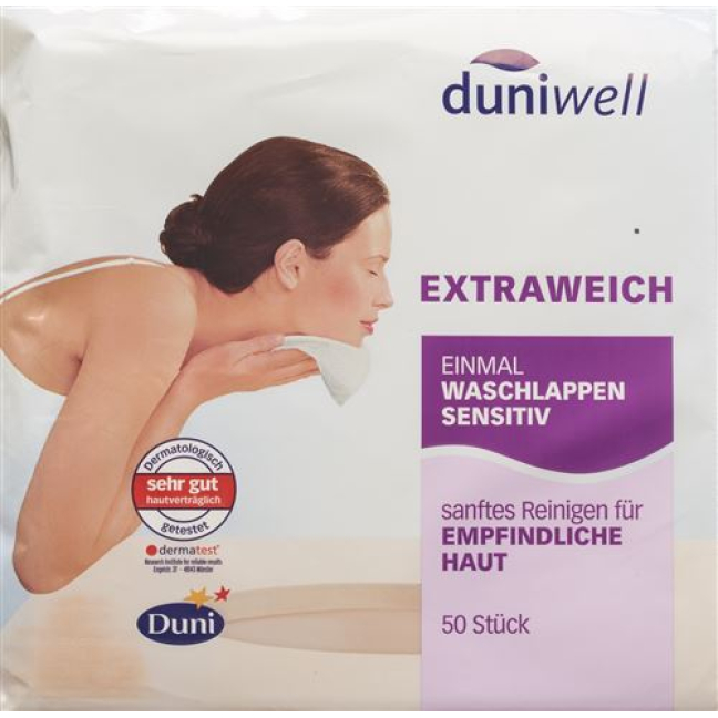 Duniwell Once gant de toilette sensible 50 pcs