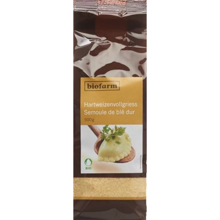 Bourgeon de semoule de blé dur complet Biofarm sachet 500 g