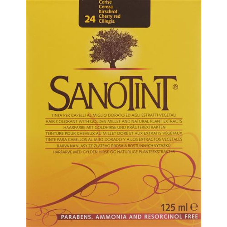 ពណ៌សក់ Sanotint 24 cherry