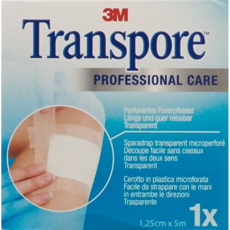 3M Transpore Adhesive Plaster 5mx12.5mm refill