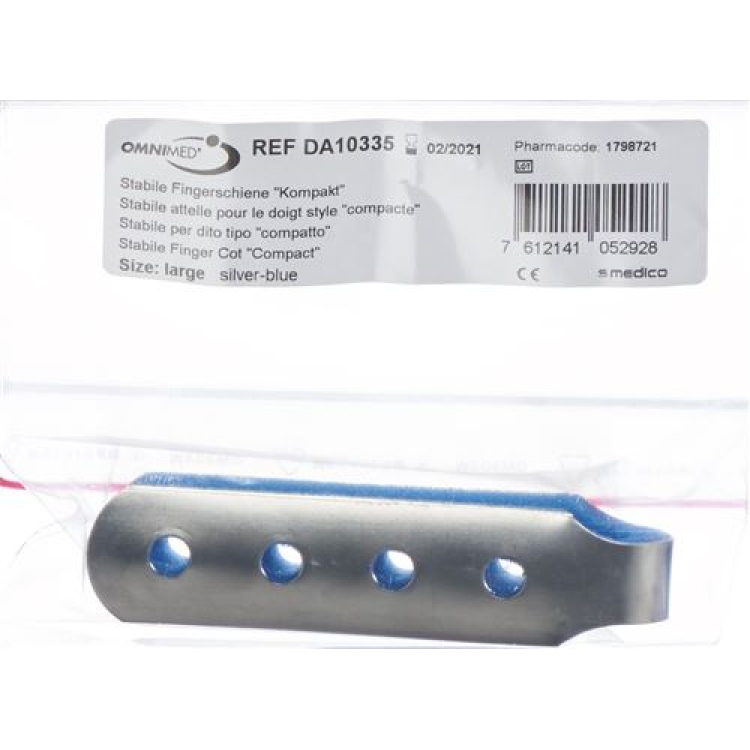 OMNIMED DALCO finger splint L silver blue