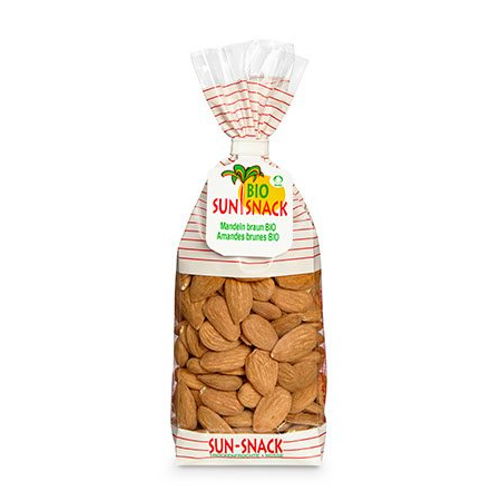 Organic Sun Snack Mandlid Pruun Mahekott 250 g