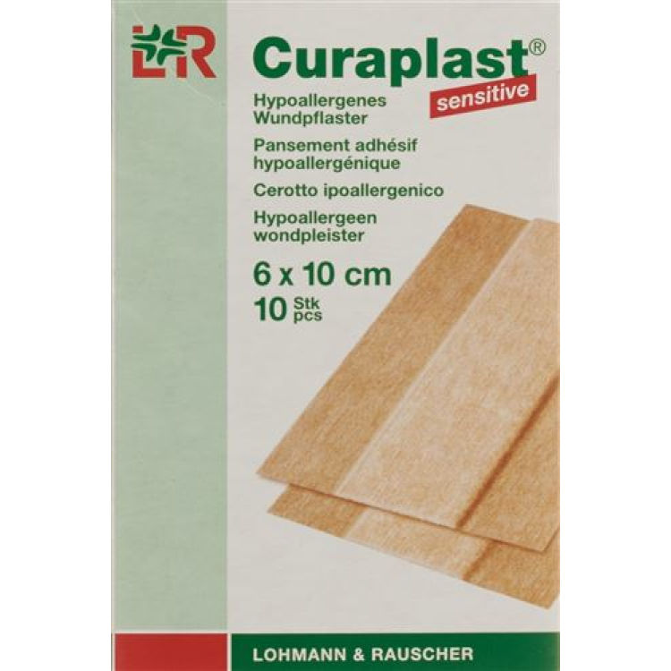 Повязка на рану Curaplast 6смx10см телесного цвета 10 шт.