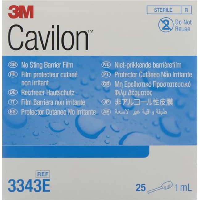 3M Cavilon No Stinging Skin Protection Applikator 25 påsar 1ml