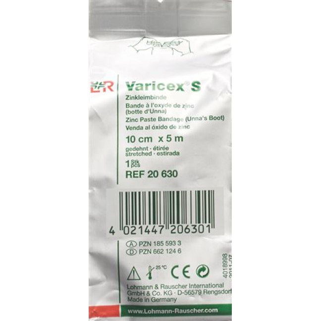 Bandagem de pasta de zinco Varicex S 10cmx5m