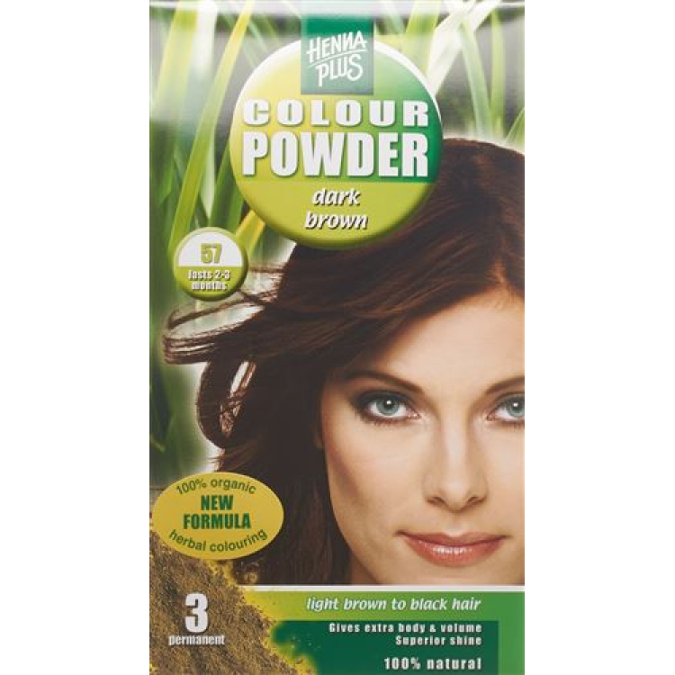 Henna Plus Color Polvo 57 marrón 100 g