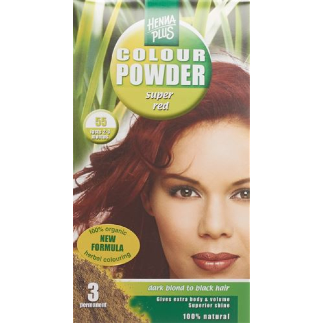 Henna Plus Color Powder 55 super rosso 100 g