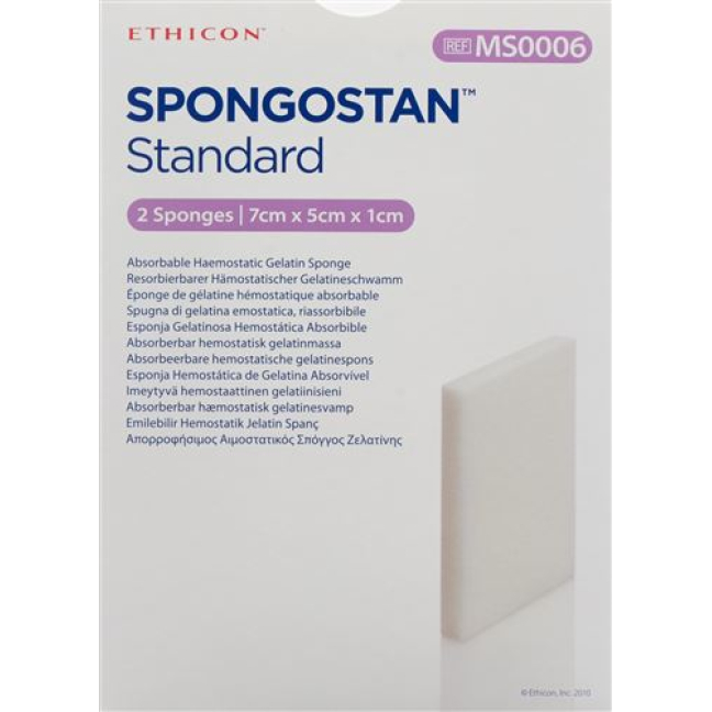 Spongostan Standard 7x5x1cm 2 pcs