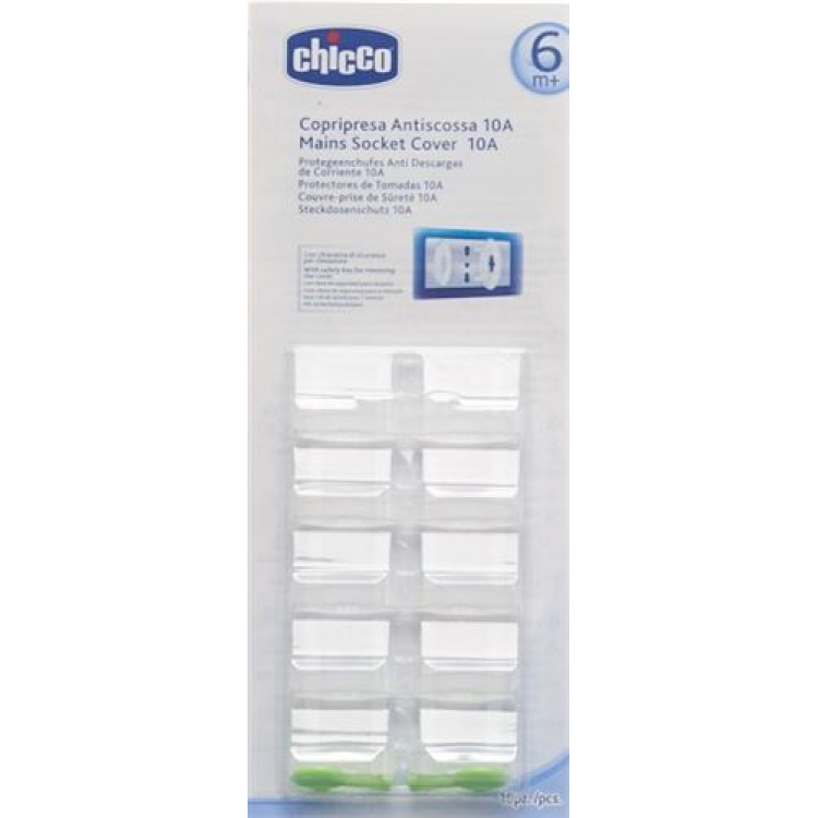 Perlindungan soket CHICCO 6m+ 10 buah