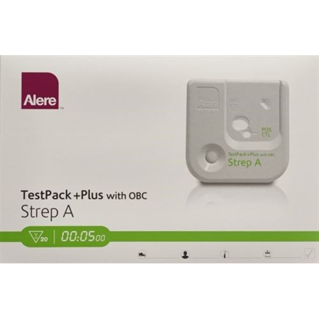 Alere TestPack Plus Strep A with OBC 20 pcs