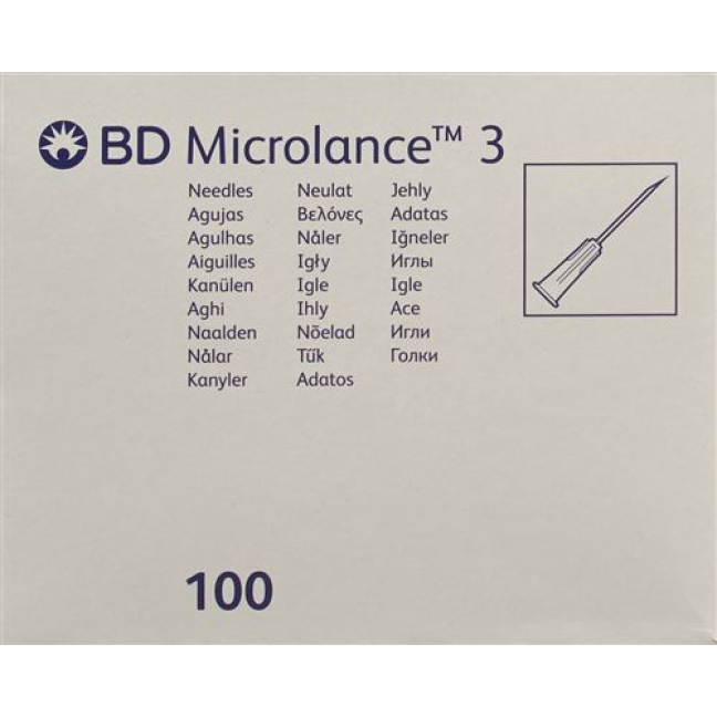 BD Microlance 3 hypodermic needle 0.50x16mm orange 100 pcs