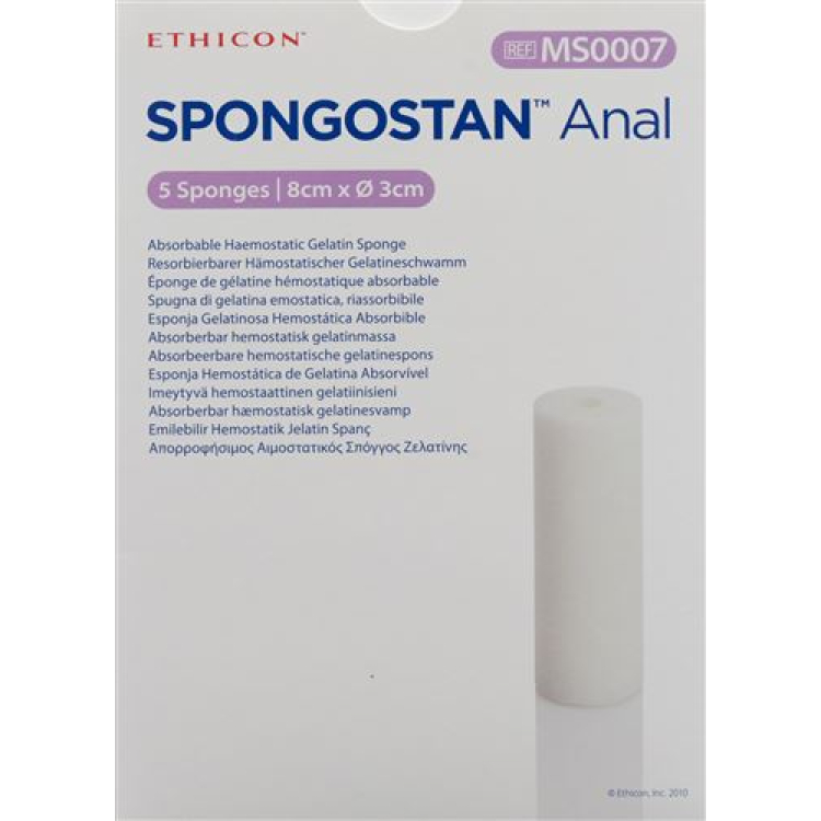 Spongostan Anal 8x3cm 5 pcs