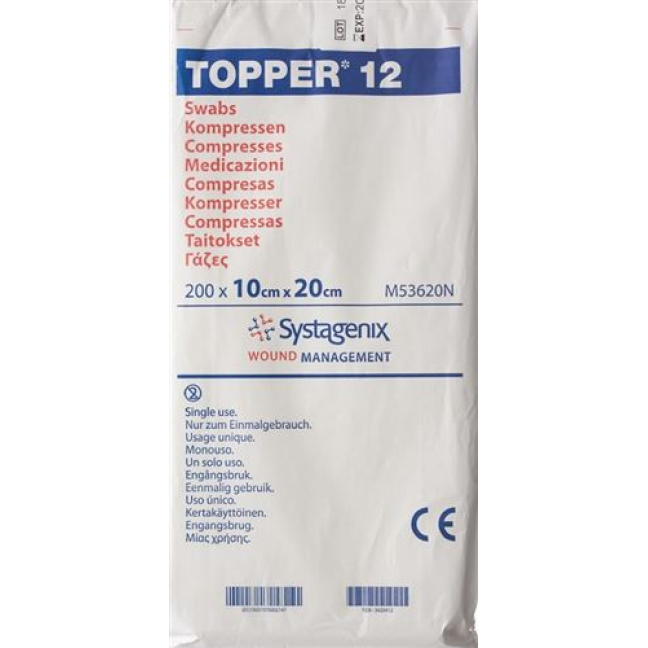 TOPPER 12 NW Compr 10x20cm unster 200 adet