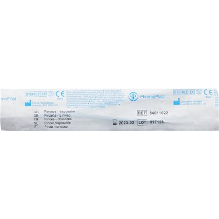 Pharmaplast vienkartinis pincetas 13cm sterilus Gribi