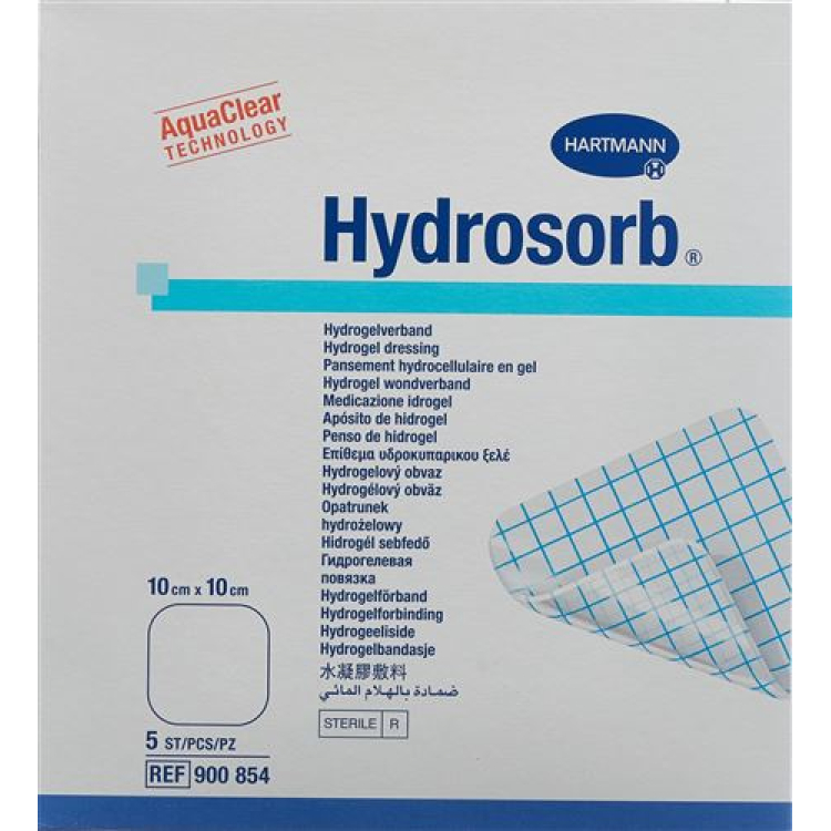 HYDROSORB hydrogelförband 10x10cm steril 5 st