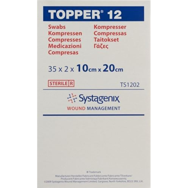 TOPPER 12 NW Compr 10x20cm dauguma 35 Btl 2 vnt.