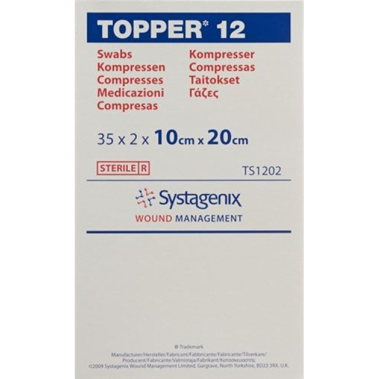 TOPPER 12 NW Compr 10x20cm useimmat 35 Btl 2 kpl